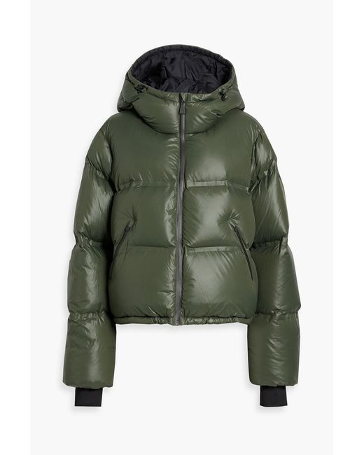Aztech Mountain Green Minnie Nuke Cropped Quilted Down Ski Jacket