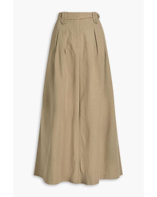Farm Rio Natural Hose mit weitem bein aus faille mit falten