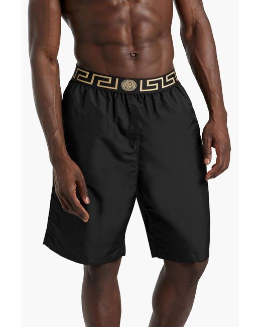 Versace Black Long-length Swim Shorts for men
