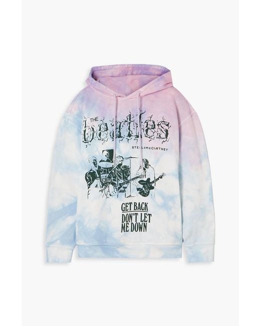 Stella McCartney White The Beatles Printed Tie-dyed Cotton-jersey Hoodie