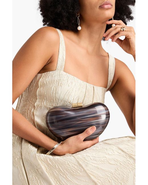 Jonathan Simkhai Gray Shadow Acrylic Box Clutch