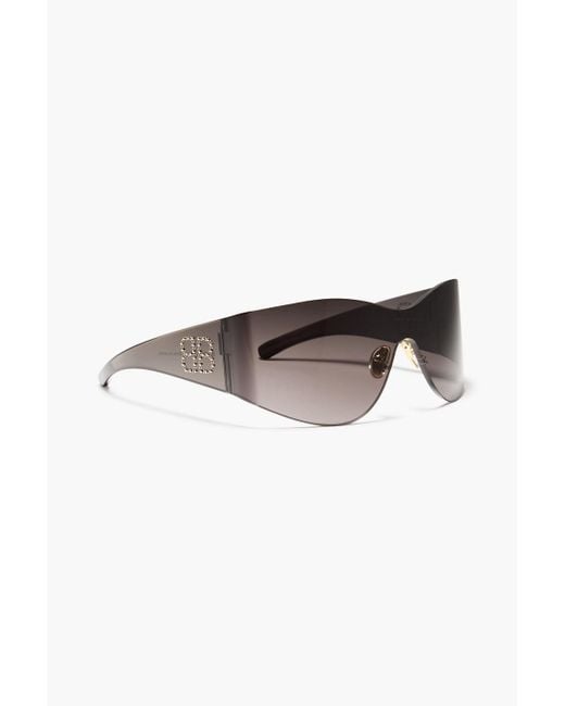 Balenciaga Gray Rimless Square-frame Acetate Sunglasses