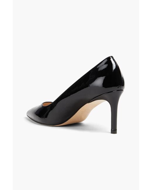 Stuart Weitzman Black Leigh Patent-Leather Pumps