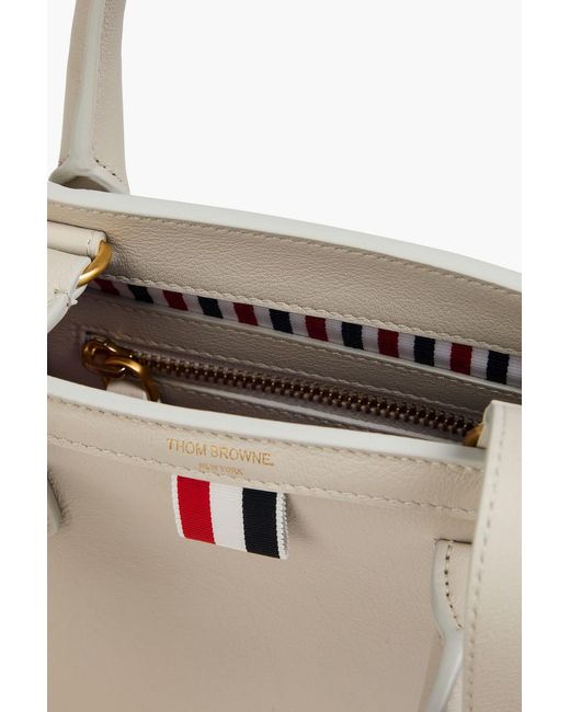 Thom Browne Natural Pebbled-leather Tote