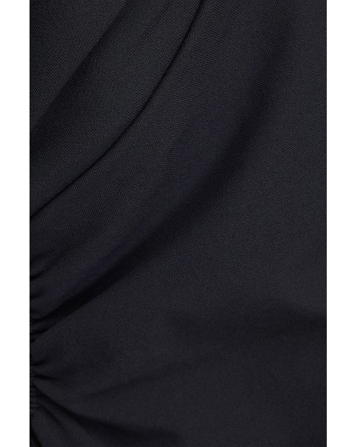 Cinq À Sept Black Adria Cutout Stretch-crepe Midi Dress