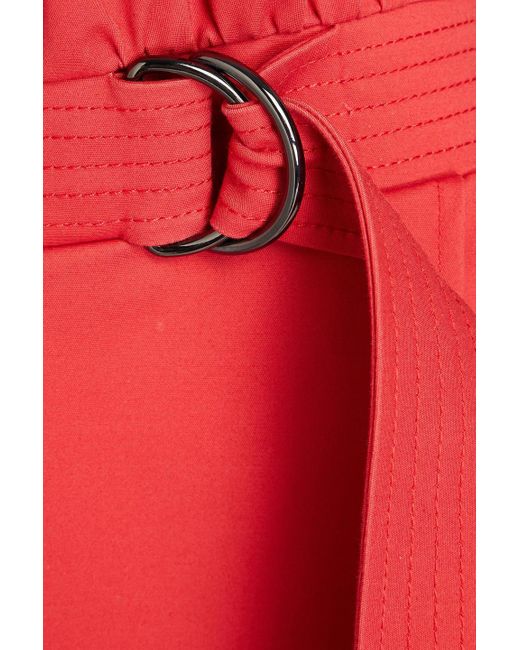 Emporio Armani Red Minikleid aus einer baumwollmischung mit gürtel