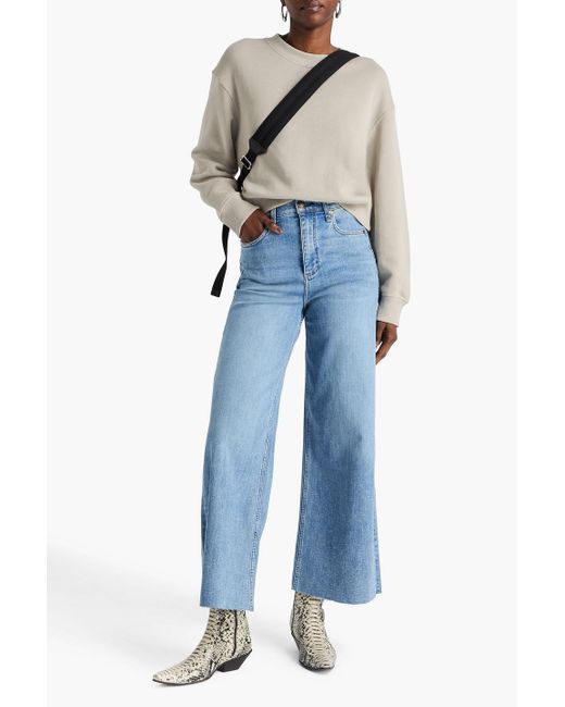 Rag & Bone Blue Sofie High-Rise Wide-Leg Jeans