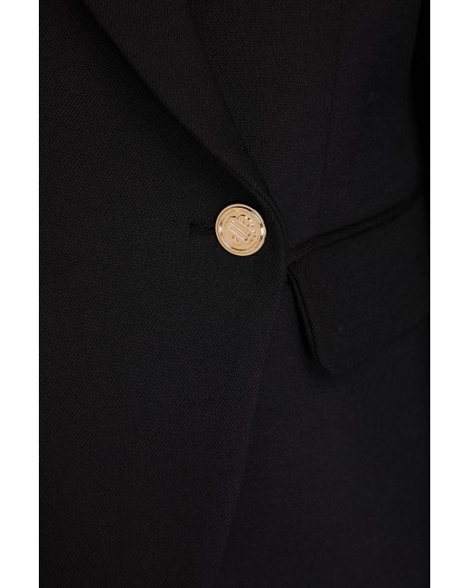 Maje Black Double-breasted Twill Blazer