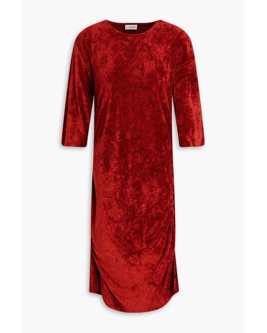 By Malene Birger Red Ruched Chenille Dress