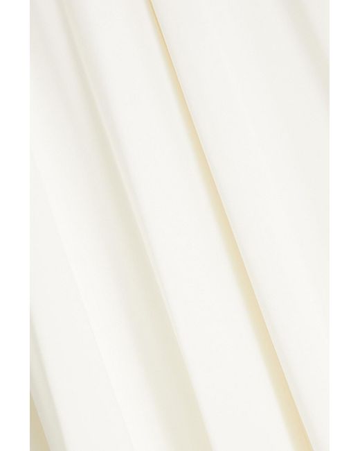 Halston Heritage White Karsyn Ring-embellished Jersey Midi Dress