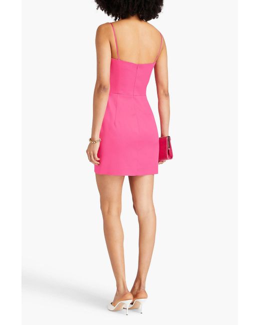 Rasario Pink Satin Mini Dress