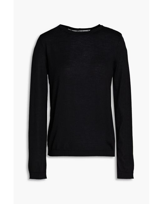 RED Valentino Black Wool, Silk And Cashmere-blend Sweater