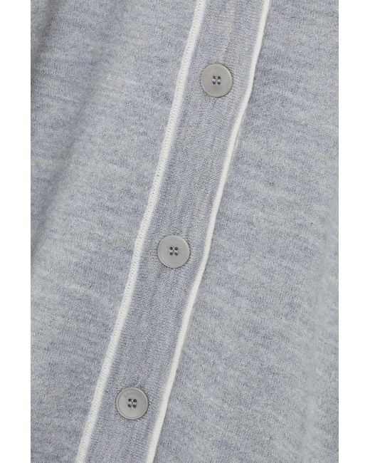 Sandro Blue Cropped Wool Cardigan