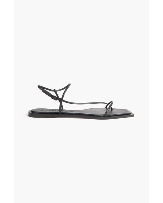 STUDIO AMELIA Black Leather Sandals