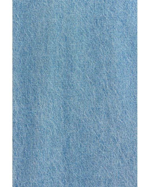 Zimmermann Blue Crystal-Embellished Faded Denim Mini Dress