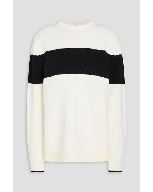 Totême  Black Striped Cotton-blend Sweater