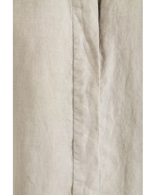 James Perse White Slub Lyocell And Linen-blend Shirt