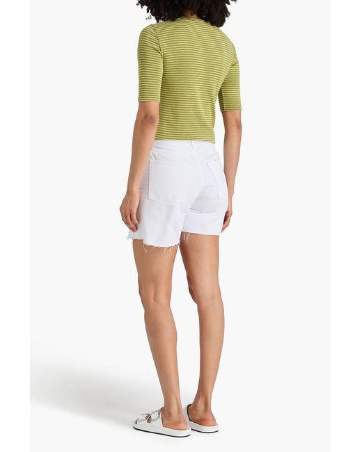 Rag & Bone White Kaia Denim Shorts