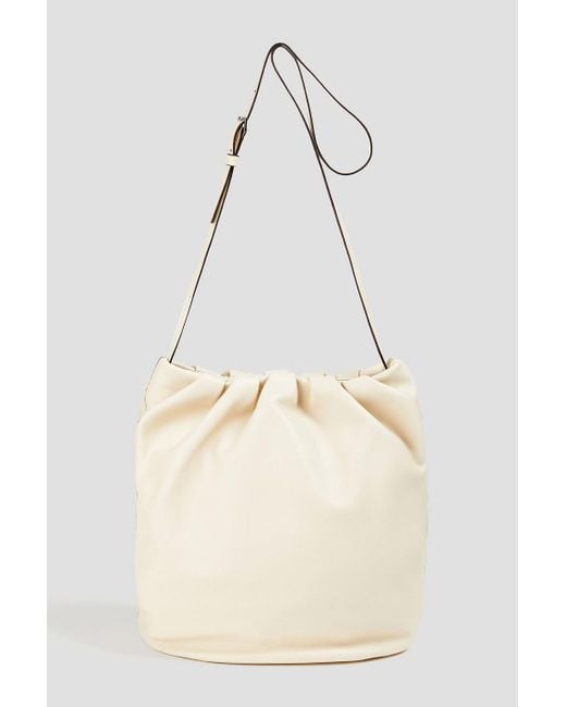Staud Natural Valentina Leather Bucket Bag