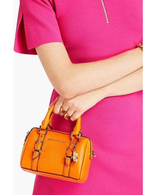 MICHAEL Michael Kors Orange Textured-leather Shoulder Bag