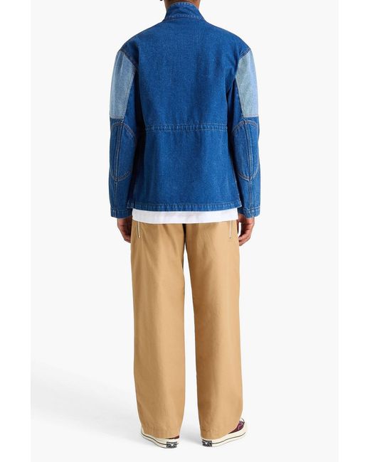 Marni Blue Two-Tone Denim Jacket for men