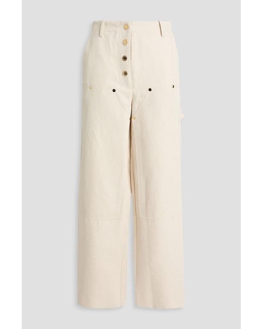 Sandro Natural High-Rise Barrel-Leg Jeans