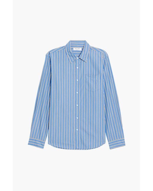 Alex Mill Blue Mill Striped Cotton-Poplin Shirt for men