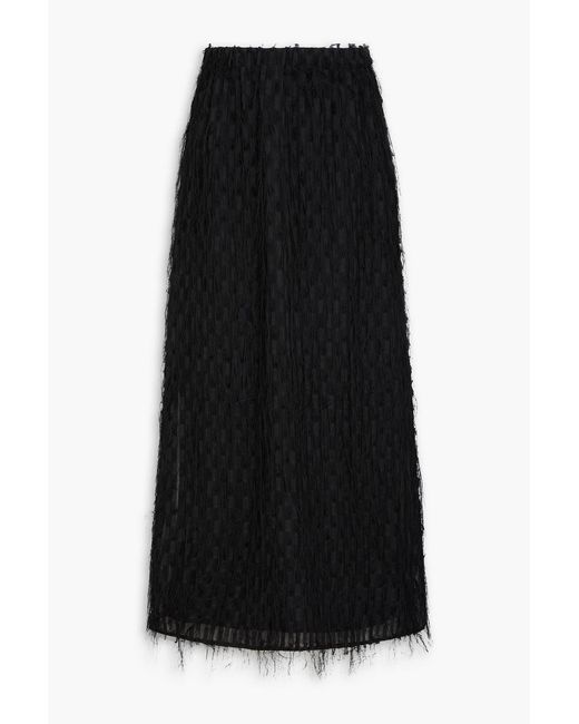 By Malene Birger Black Palome Fil Coupé Voile Maxi Skirt