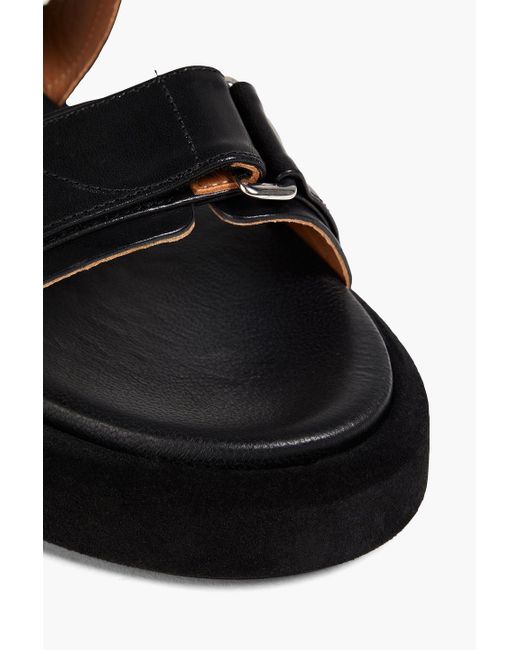 Atp Atelier Black Varese Leather Sandals