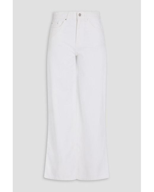 Claudie Pierlot White High-rise Wide-leg Jeans
