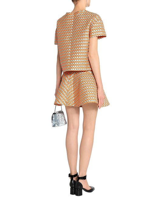 RED Valentino Natural Jacquard Mini Skirt