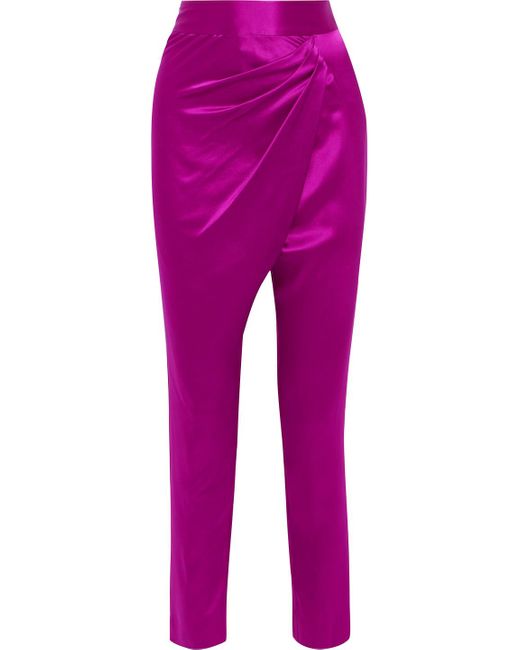 Michelle Mason Draped Silk-charmeuse 