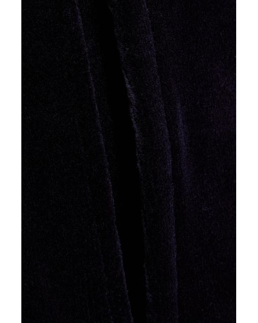 Nili Lotan Black Cotton-blend Velour Track Pants