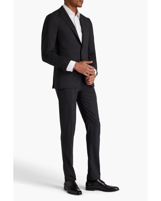 Boglioli Black Mélange Wool Suit for men
