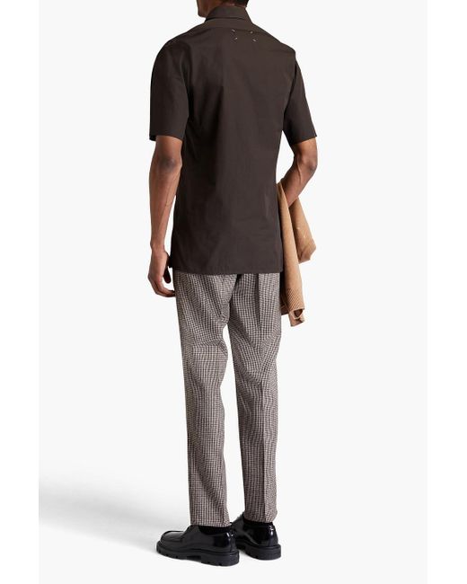 Maison Margiela Black Cotton-Poplin Shirt for men