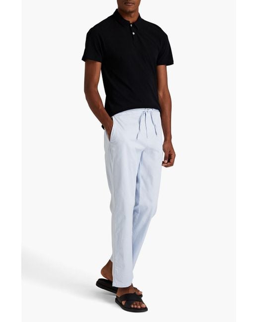 Frescobol Carioca White Mendes Stretch-cotton Twill Pants for men