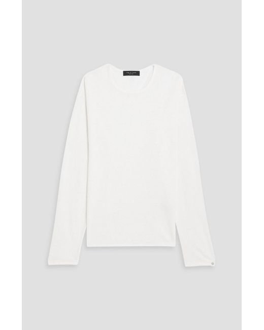 Rag & Bone White Kerwin Linen Sweater for men