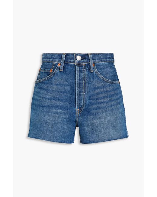 RE DONE 50s Denim Shorts in Blue Lyst UK
