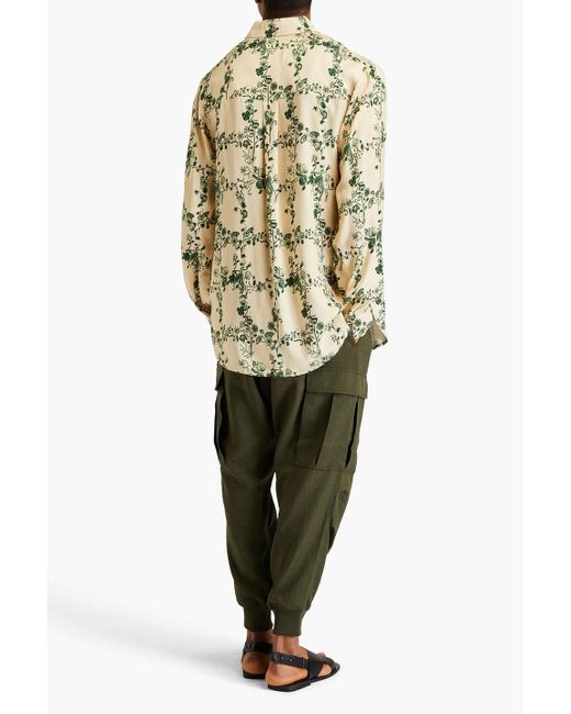 Nanushka Jari hemd aus twill aus einer cupro-ecoveroTM-mischung mit print in Natural für Herren