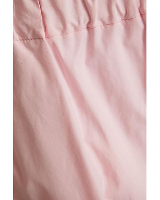 Loulou Studio Pink Flared Cotton-poplin Midi Skirt