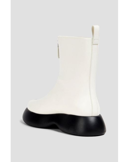 3.1 Phillip Lim White Mercer ankle boots aus leder