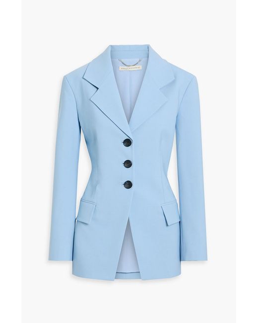 Emilia Wickstead Blue Bayamo Crepe Blazer