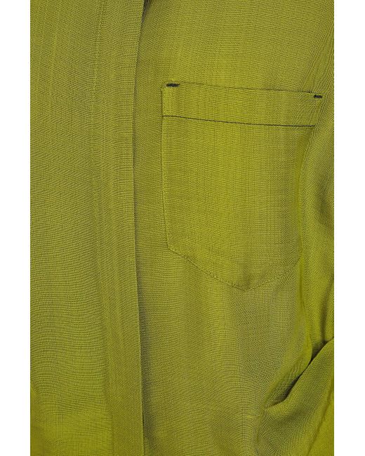 Victoria Beckham Green Hemd aus crêpe mit falten