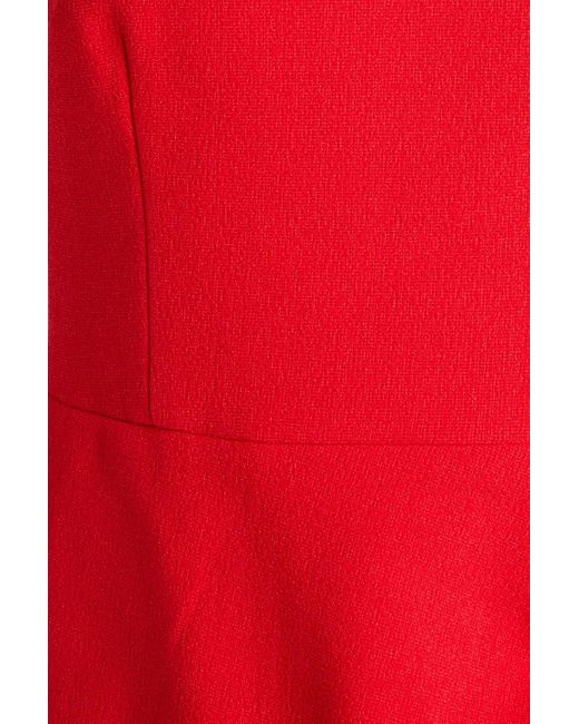 Rebecca Vallance Red Strapless Bow-embellished Crepe Mini Dress