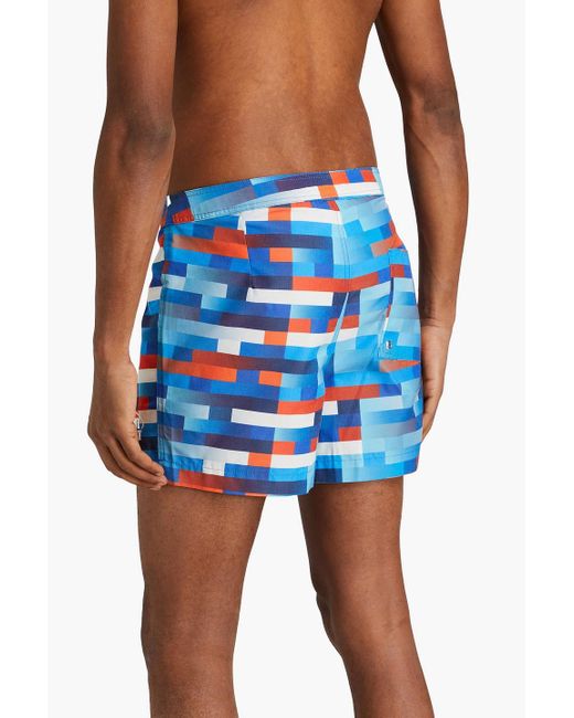 Missoni Blue Mid-length Printed Swim Shorts for men