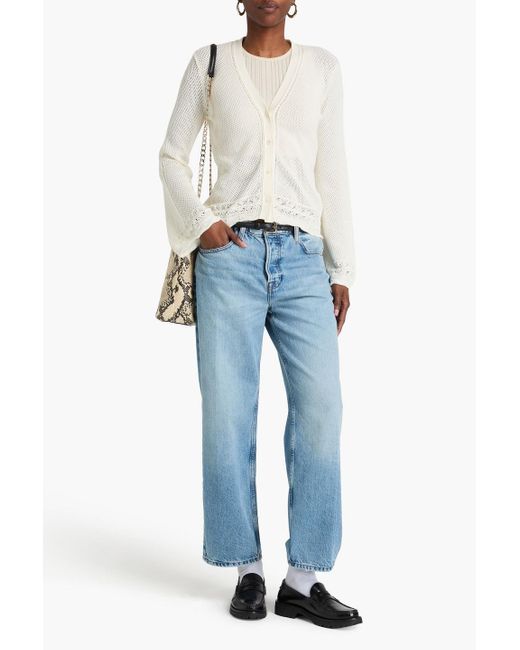 FRAME Blue Le Slouchy Low-rise Straight-leg Jeans