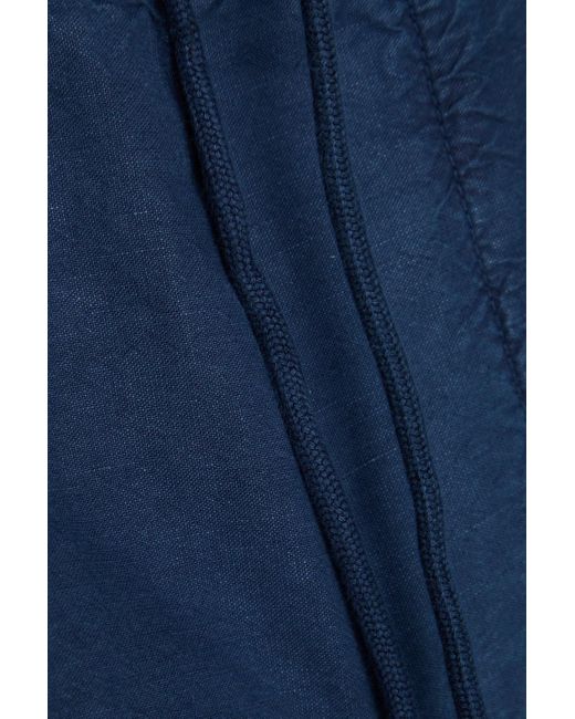 James Perse Blue Cotton And Hemp-Blend Cargo Shorts for men