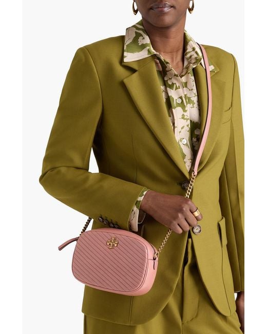 Tory Burch Pink Kira Quilted Leather Cross-body Bag