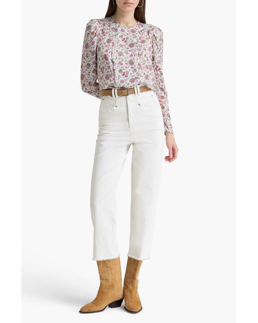 Isabel Marant White Naliska High-rise Straight-leg Jeans