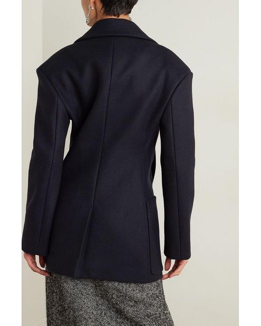 Stella McCartney Blue Double-Breasted Wool Jacket